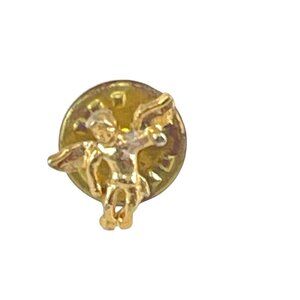 Angel Cherub Gold-Tone Lapel Pin Badge For Collectors Fashion Enthusiasts